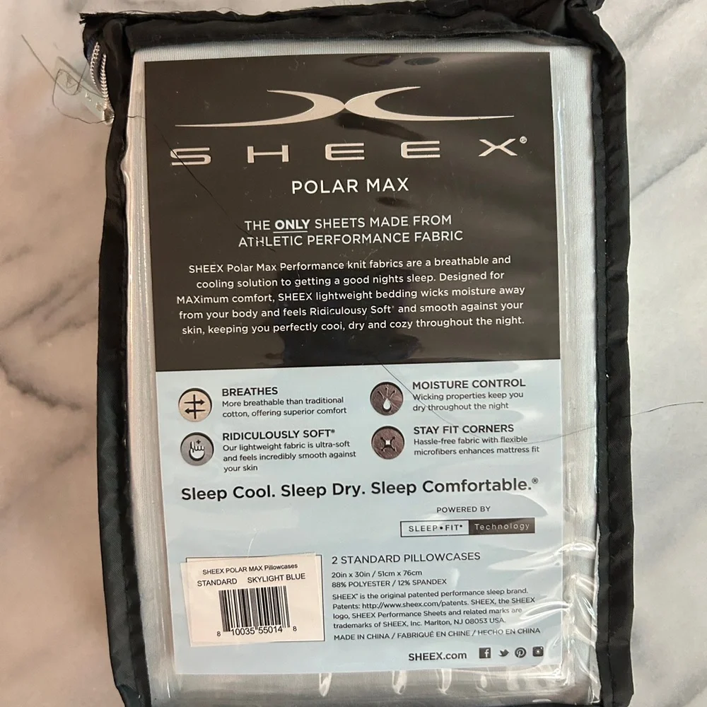 Sheex Polar Max Pillowcases - NEW